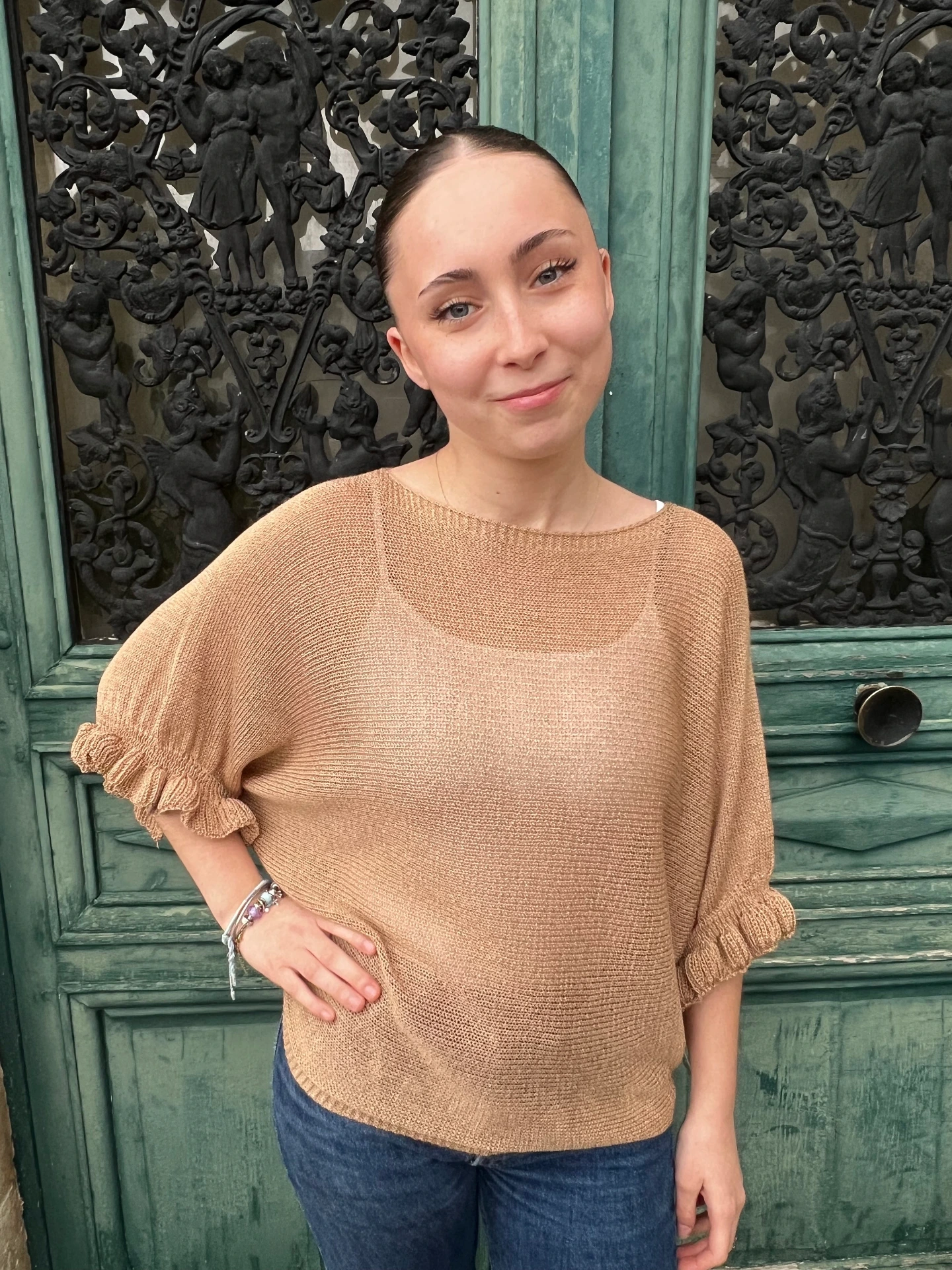 Pull en maille goutte d'eau