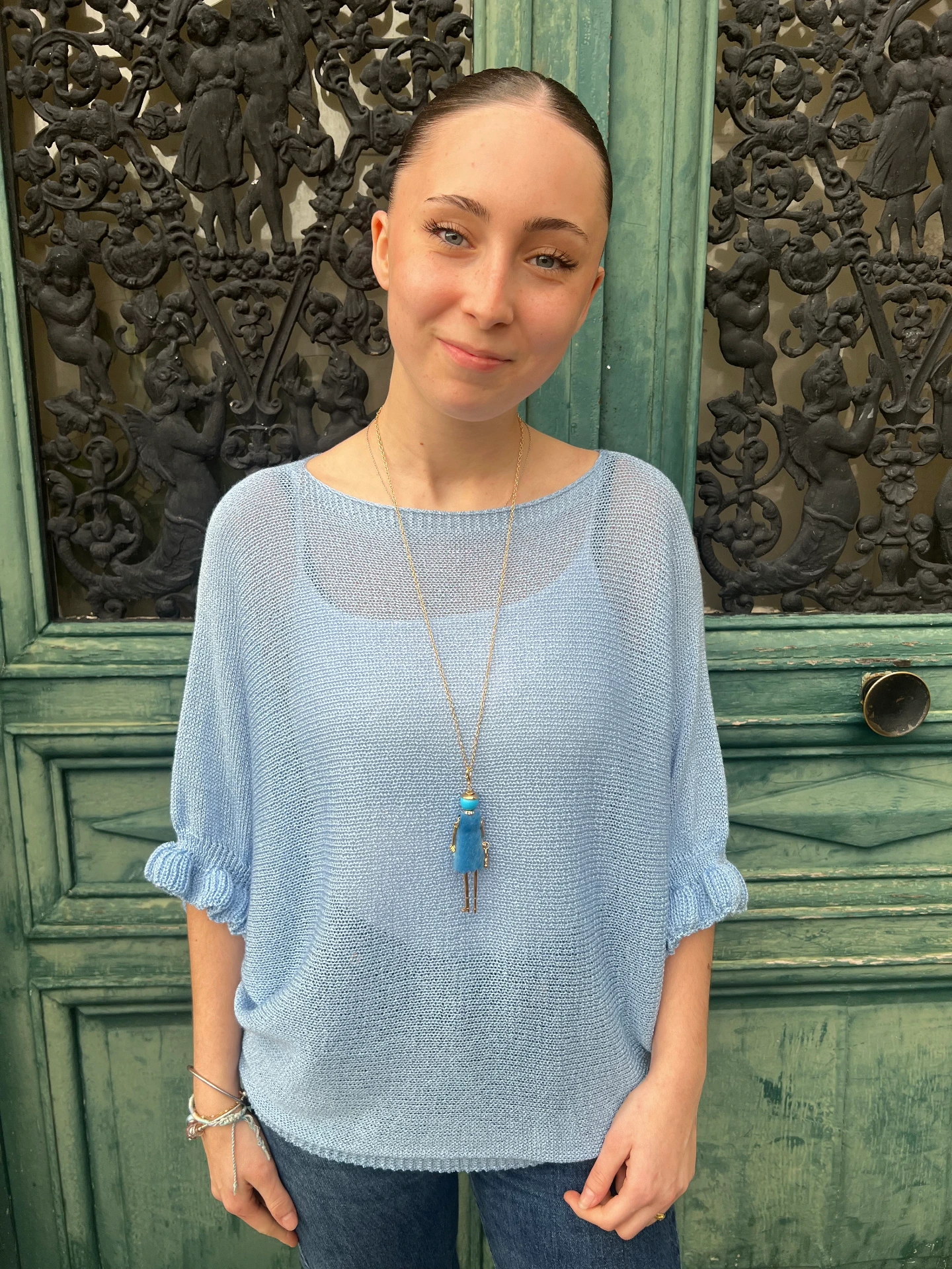 Pull en maille goutte d'eau