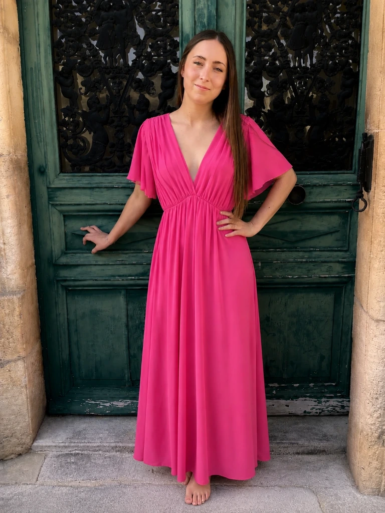 Robe Élégance "Fuchsia"