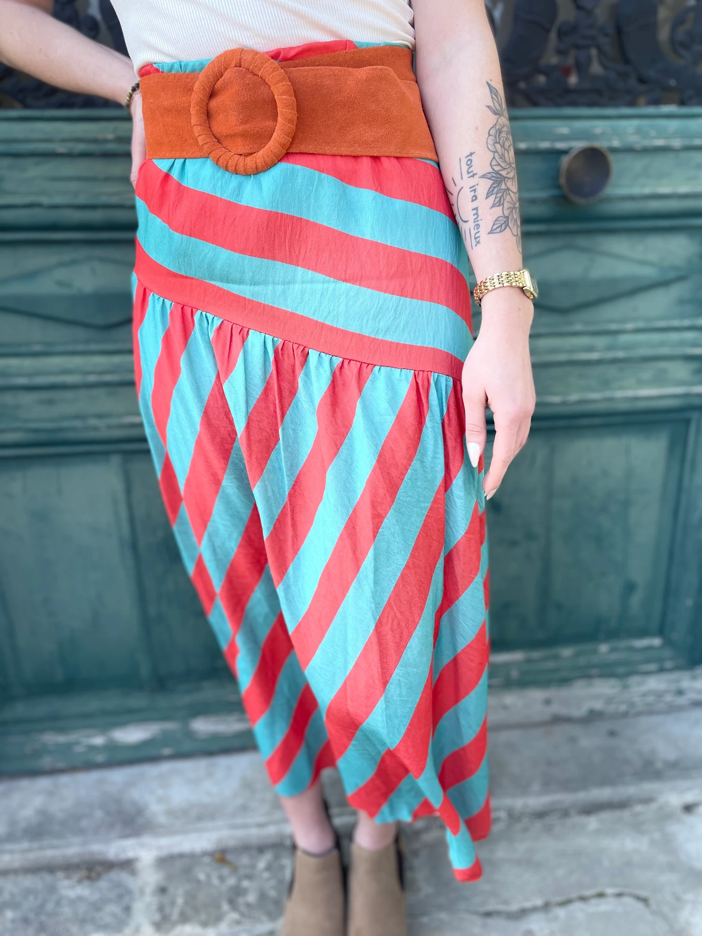 Jupe “Soleil Corail"