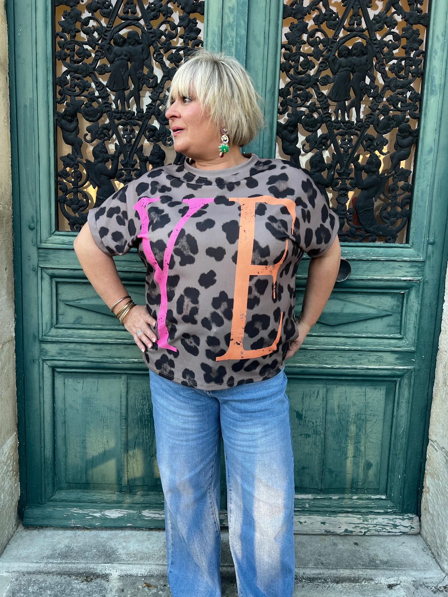 T-shirt léopard