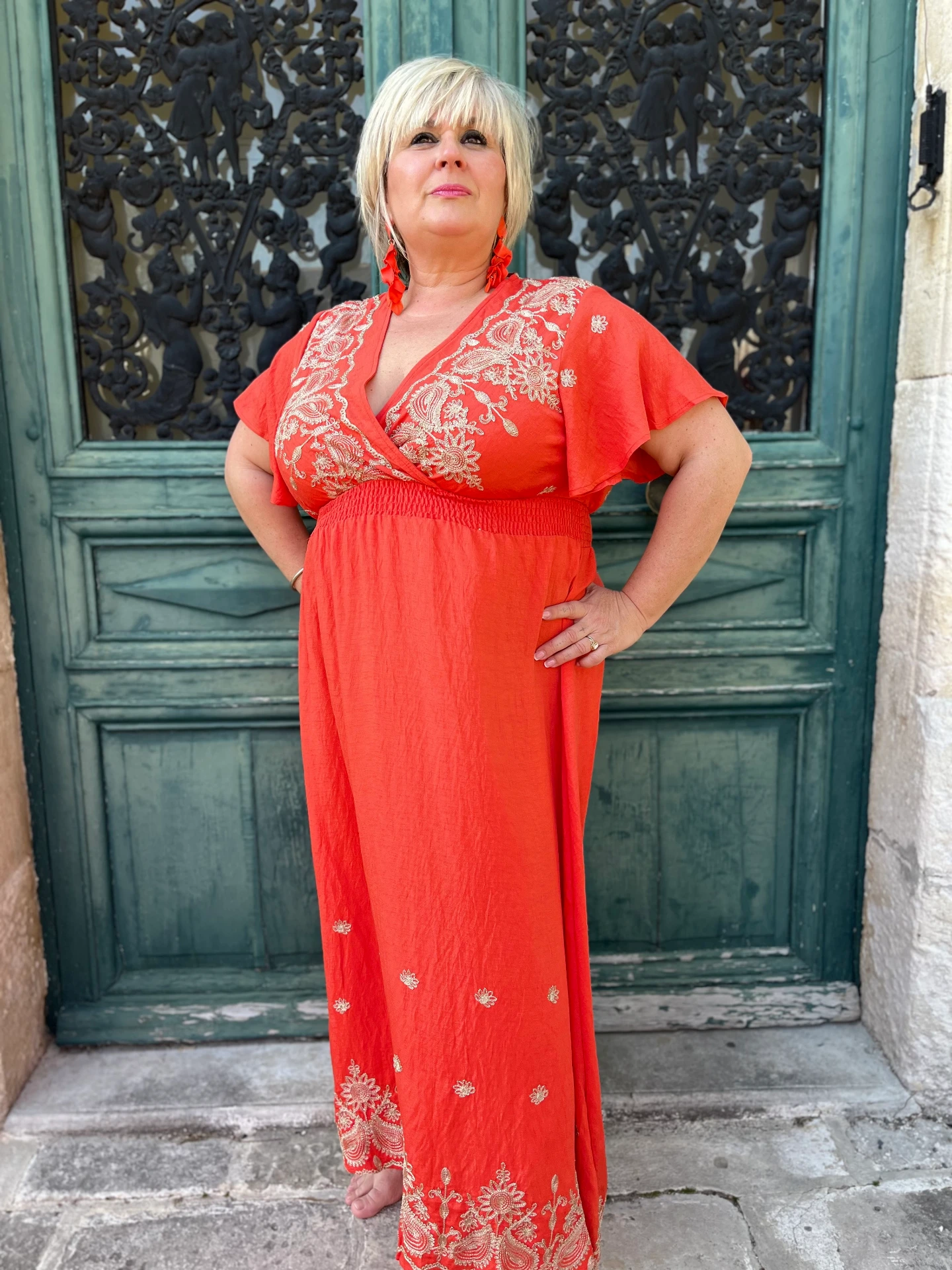 Robe Bohème Corail