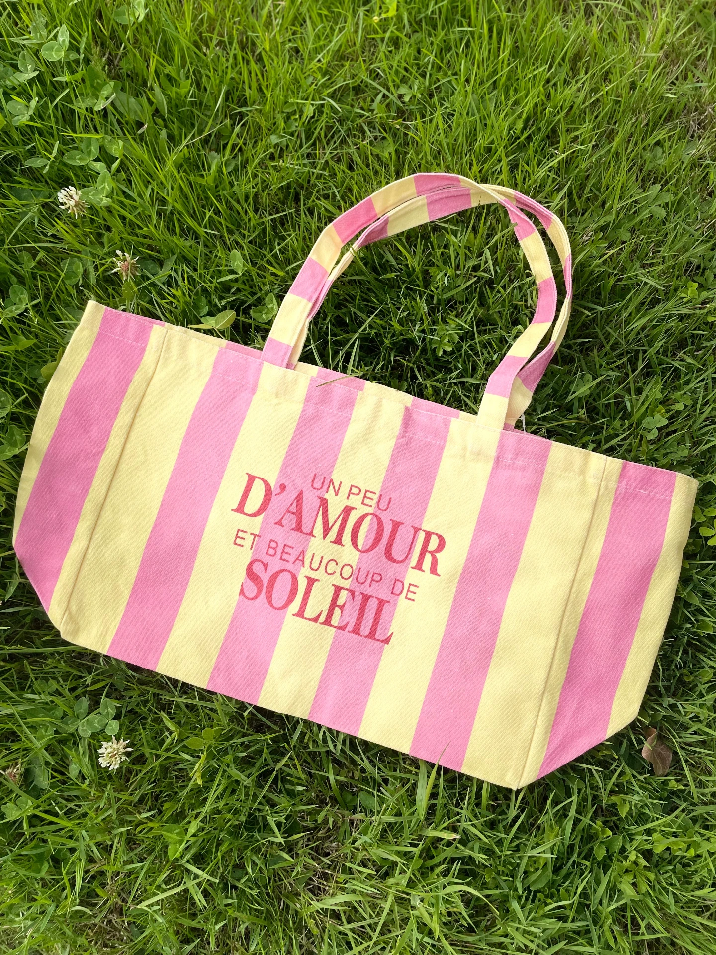 Tote bag "un peu d'amour et beaucoup de soleil"