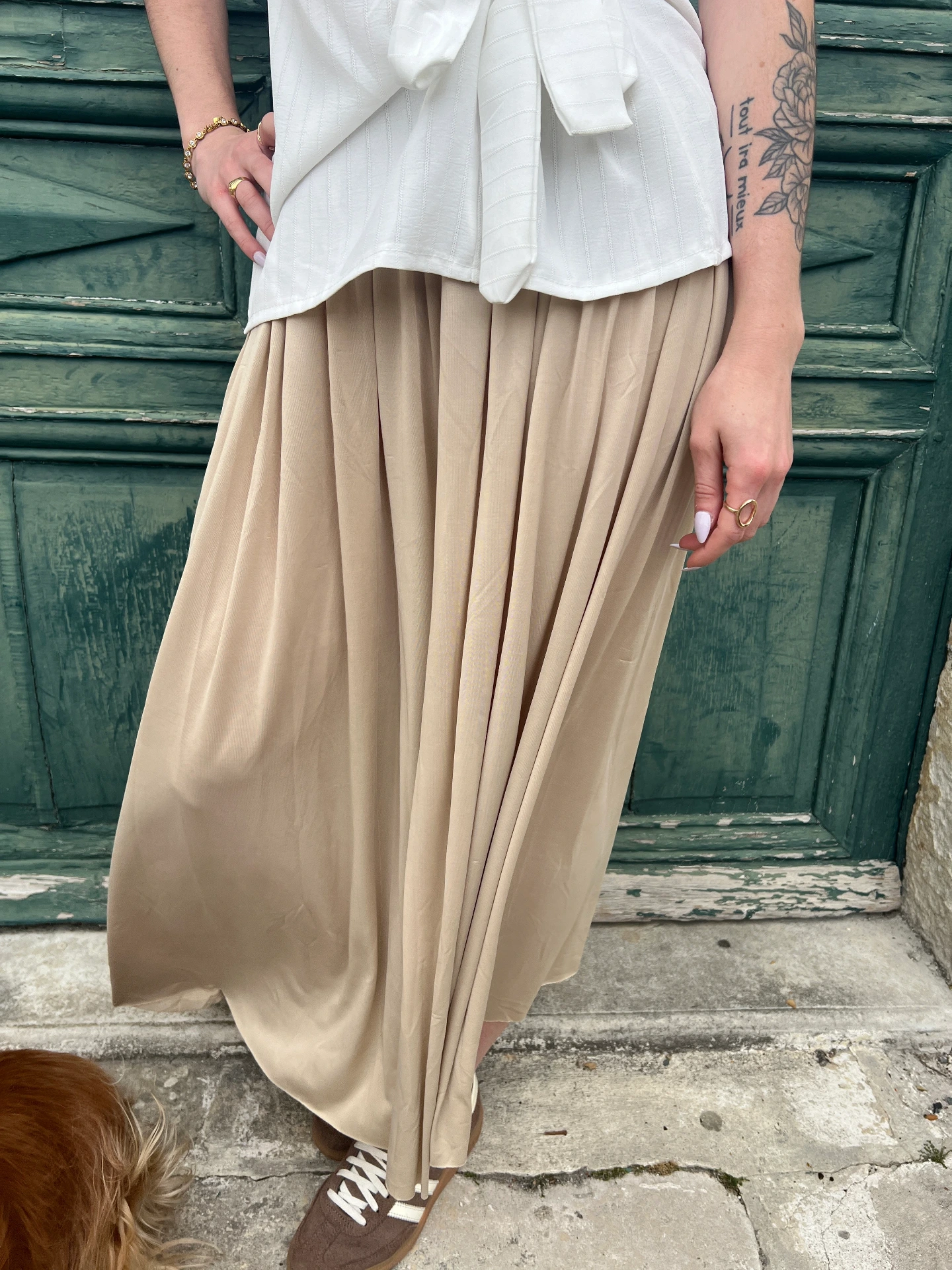 Jupe "Satinée Sable"
