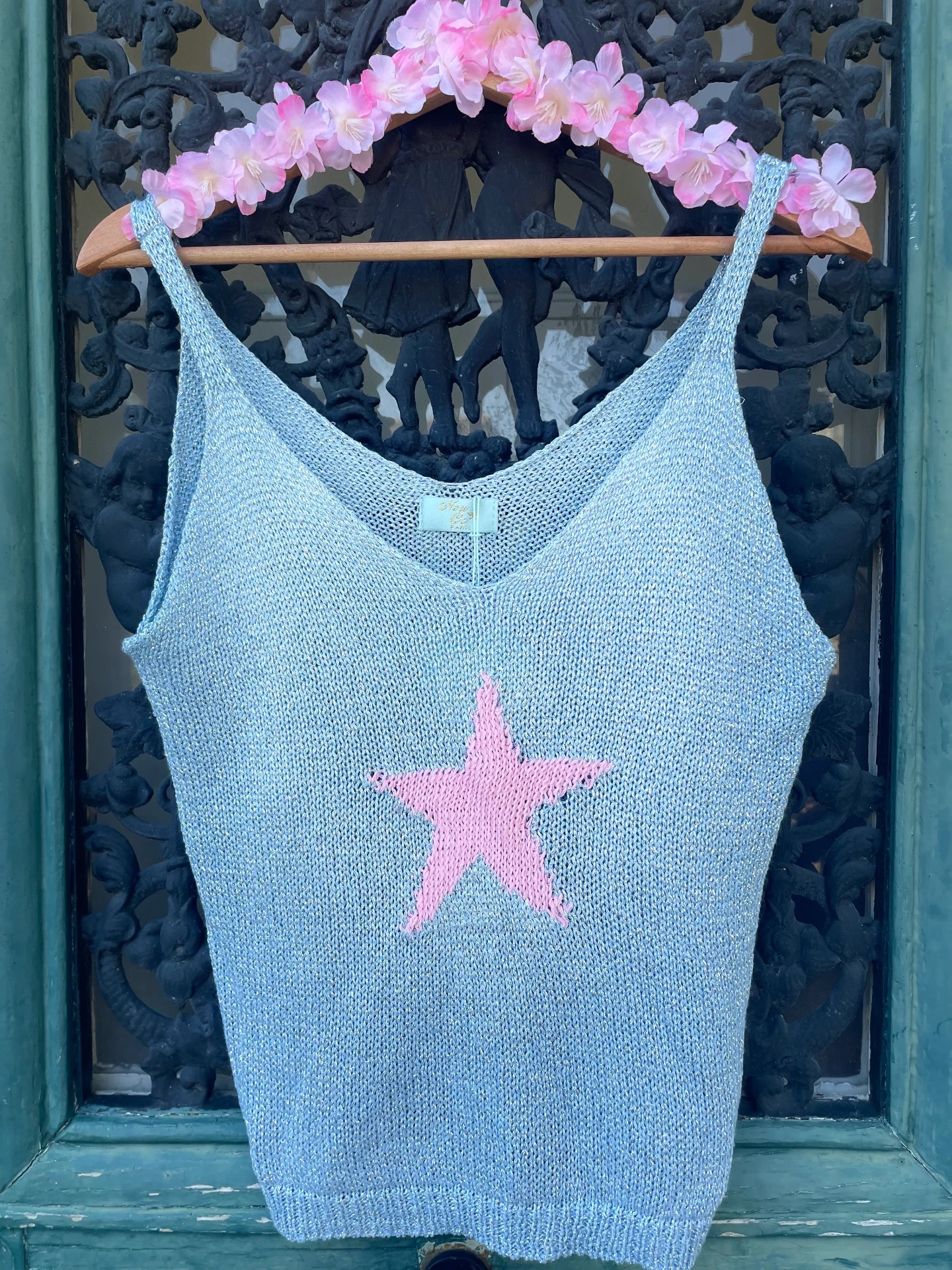 Top en maille "Étoile"
