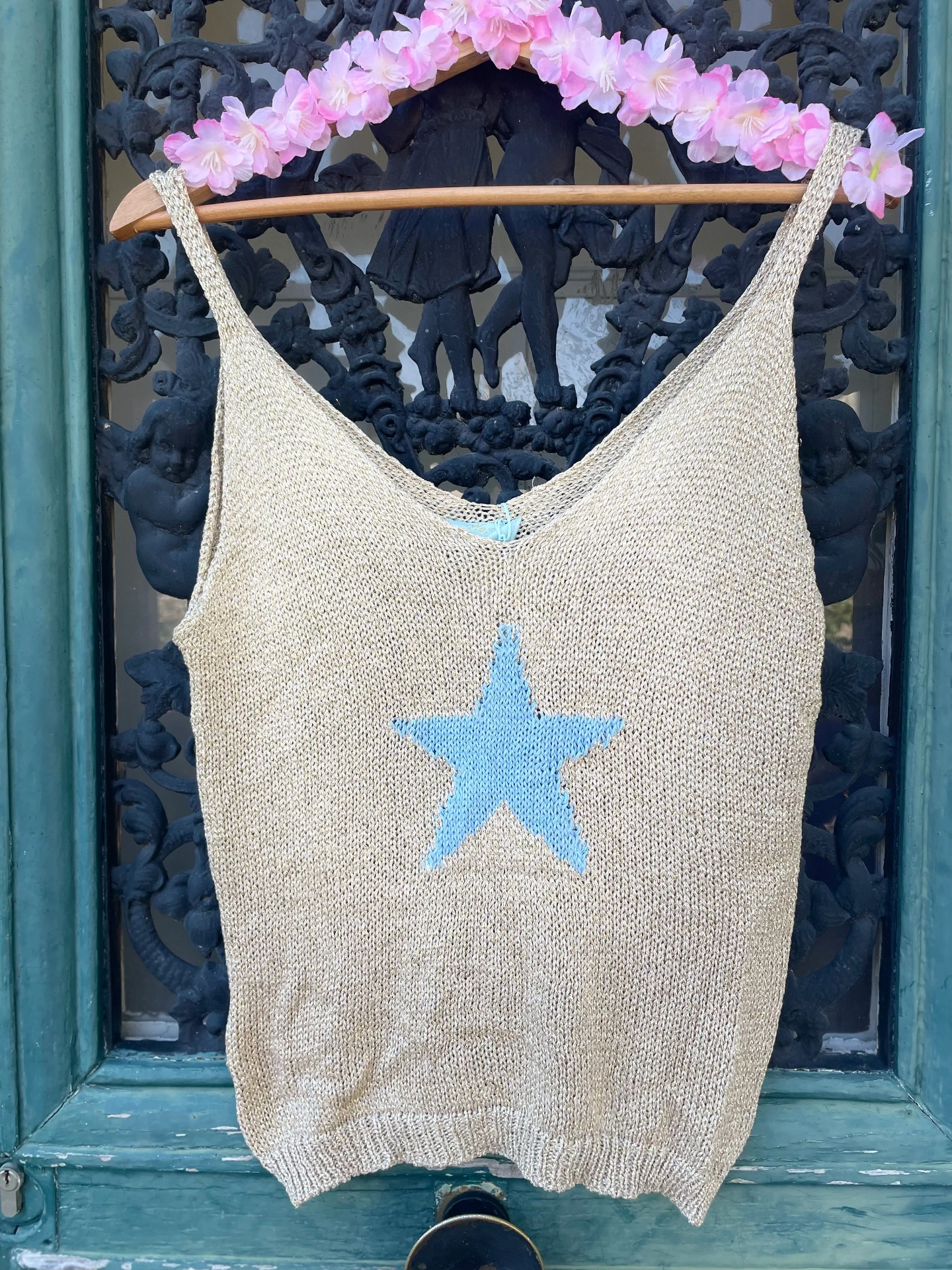 Top en maille "Étoile"