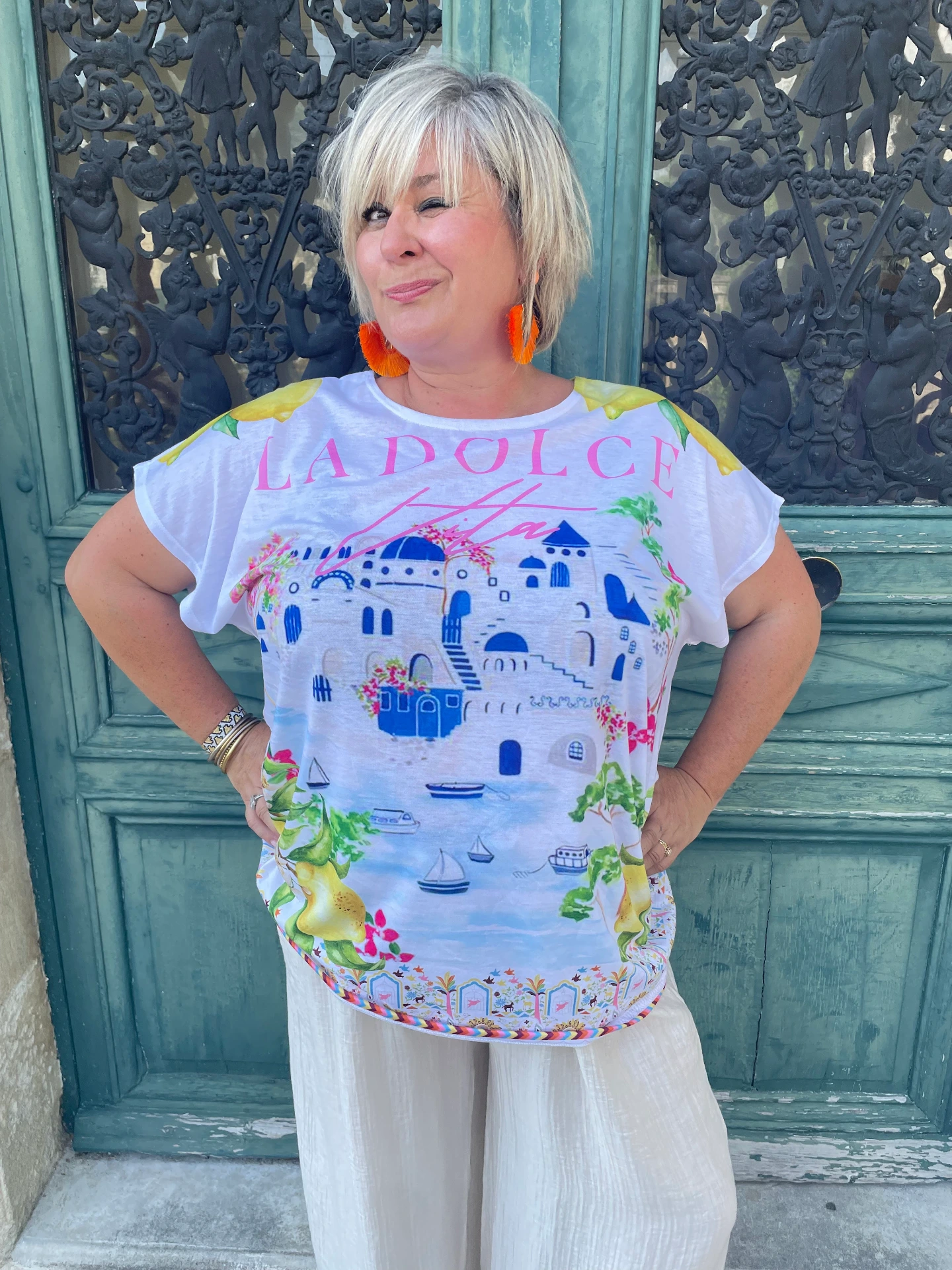 T-shirt "Dolce Vita Santorin"