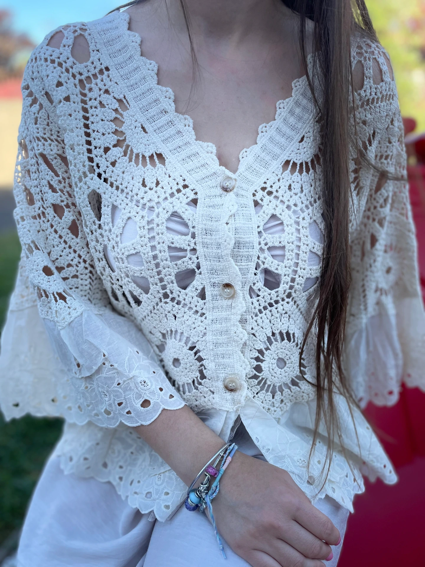 Gilet "Dentelle d'Été"