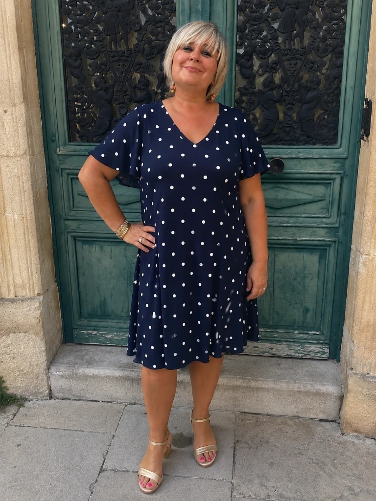 Robe "Élégance pois"