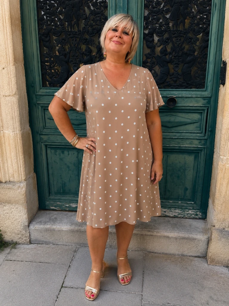 Robe "Élégance pois"