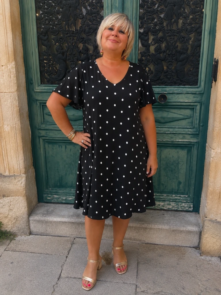 Robe "Élégance pois"