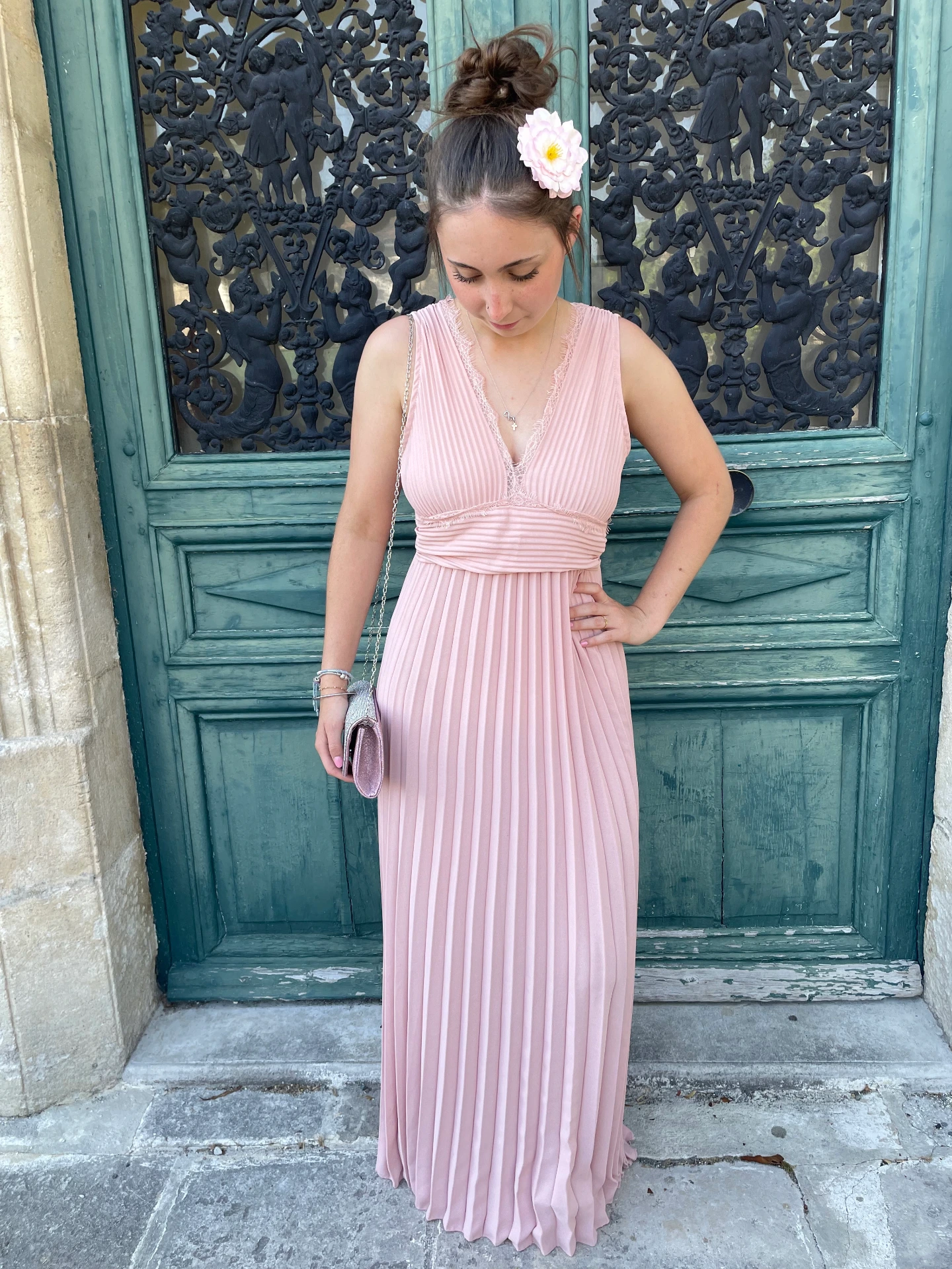 Robe Longue Plissée Romance