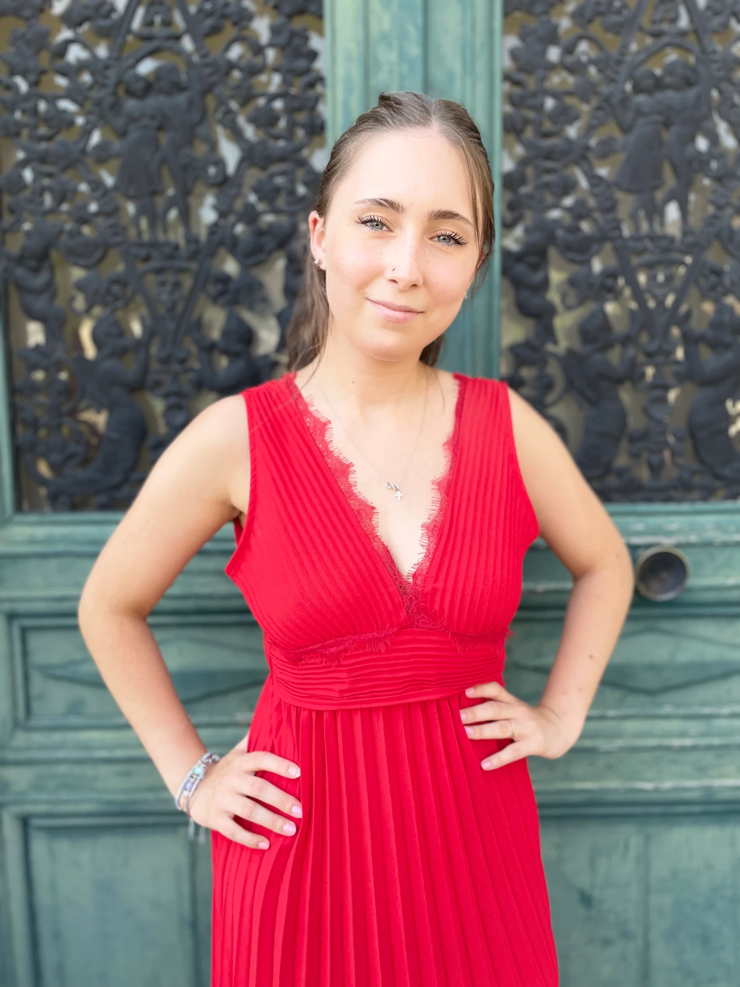Robe longue "Plissée élégance"