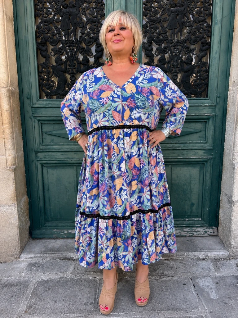 Robe "Exotique bleue"