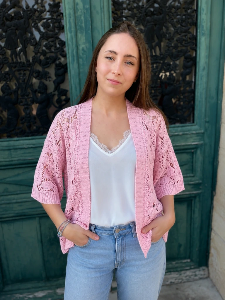 Gilet Maille Ajourée
