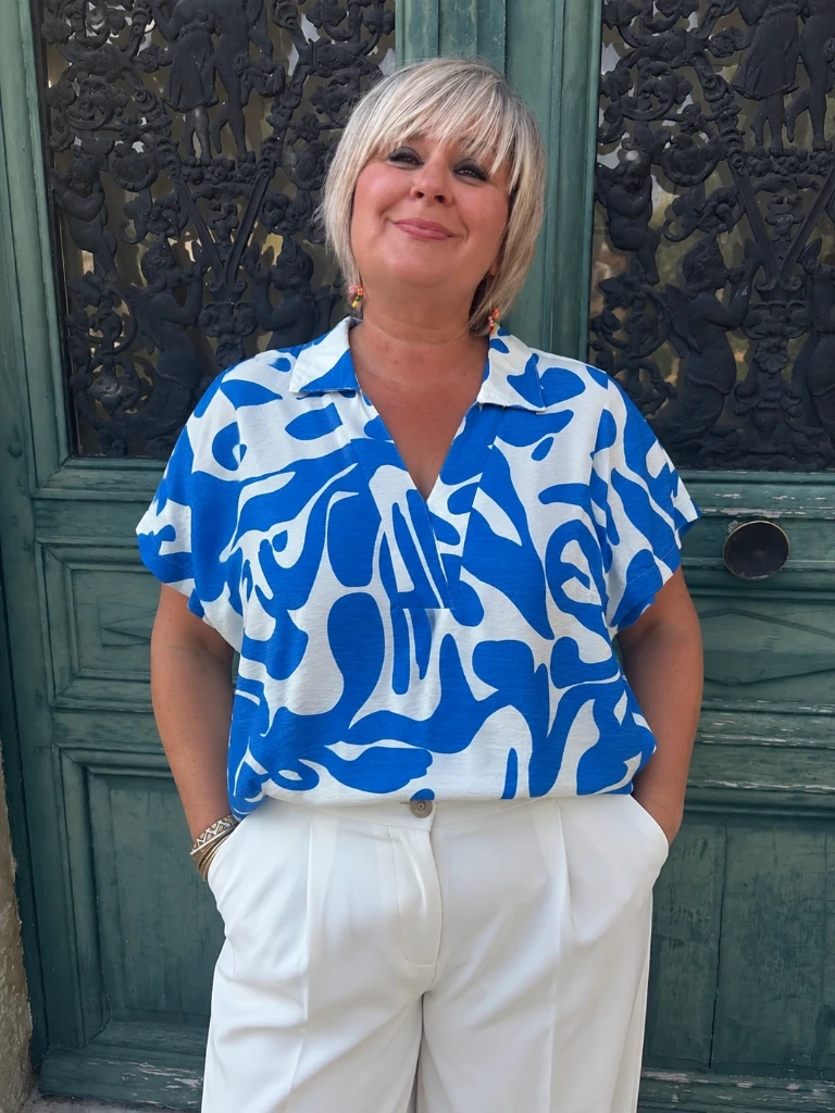 Blouse Graphique Azur