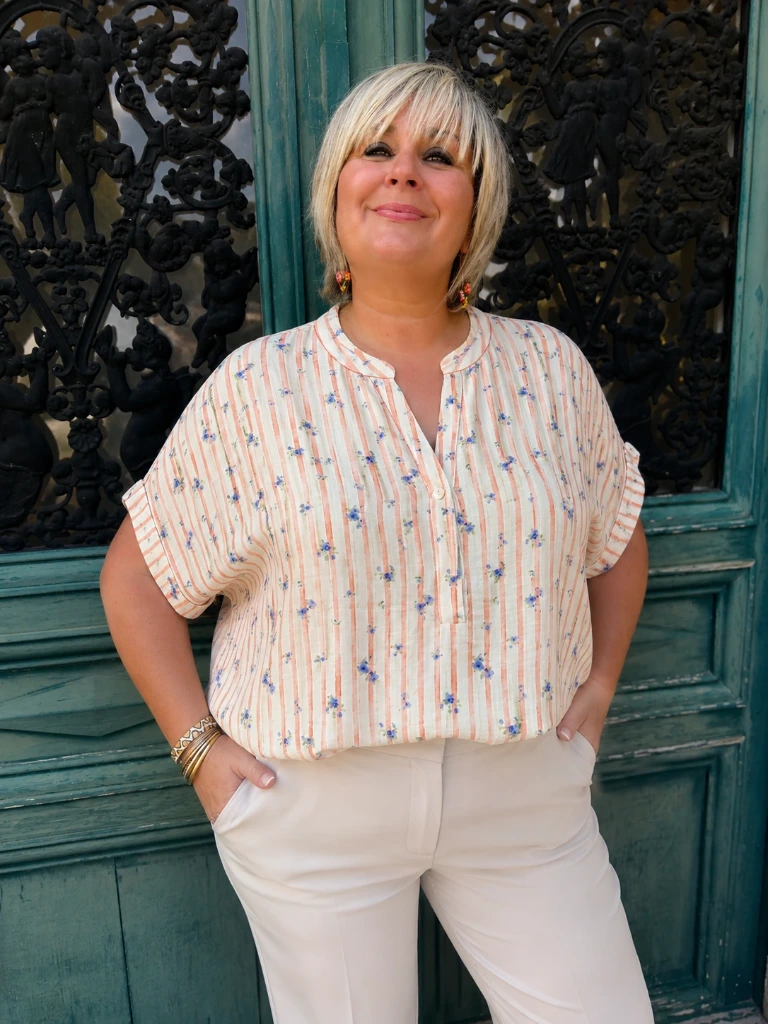 Blouse "Champêtre Orange" (T2 (42-44))