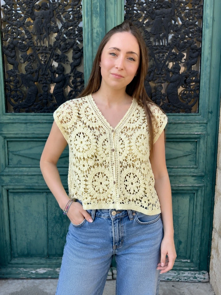 Gilet crochet "Daisy"
