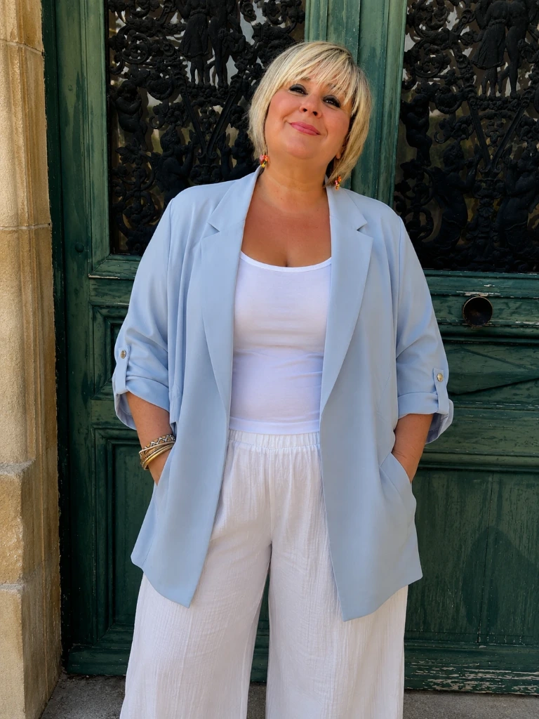 Blazer bleu ciel