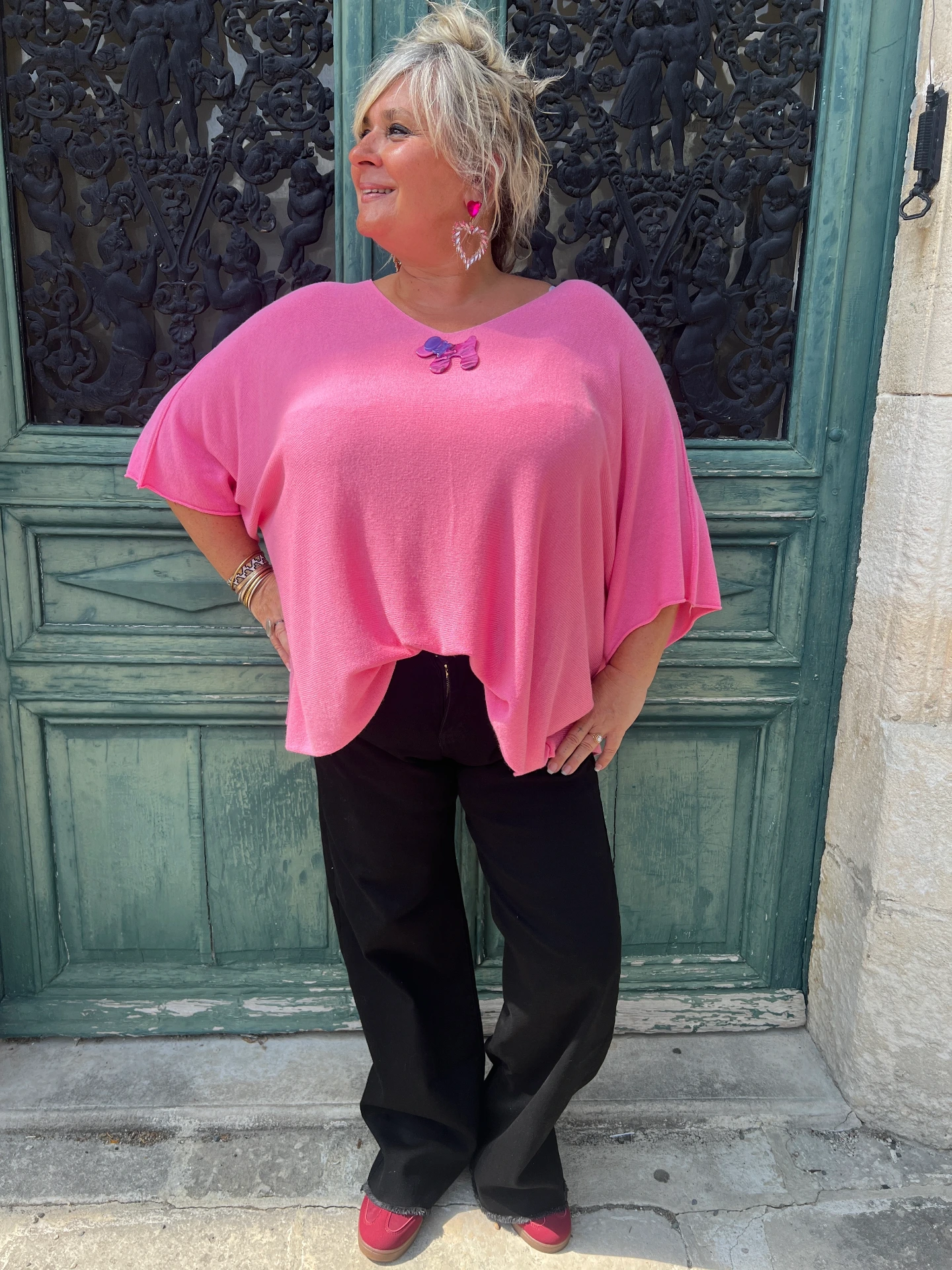 Jean "Wide leg bas effiloché"