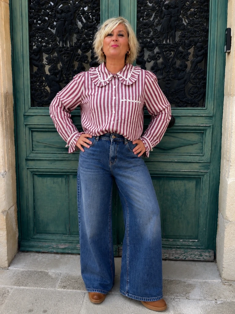 Chemise Bordeaux Rétro (S)