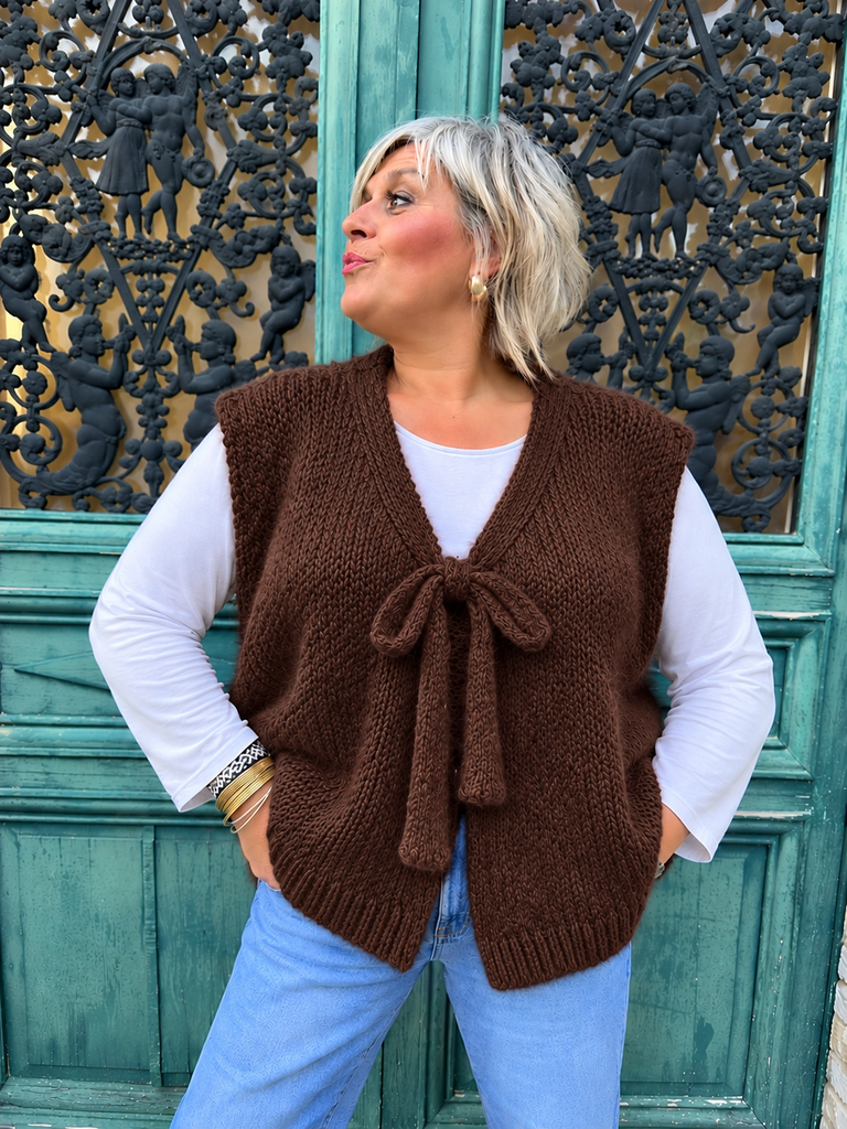 Gilet Maille à Nouer