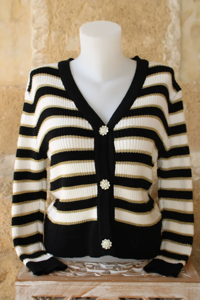 Cardigan Rayé
