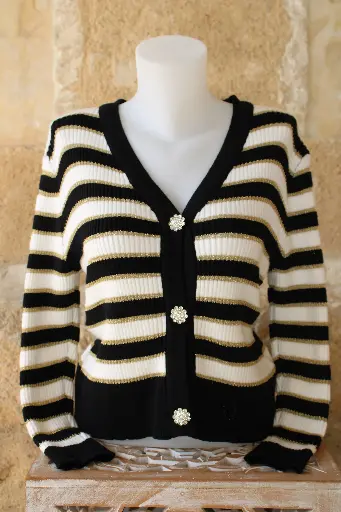Cardigan Rayé